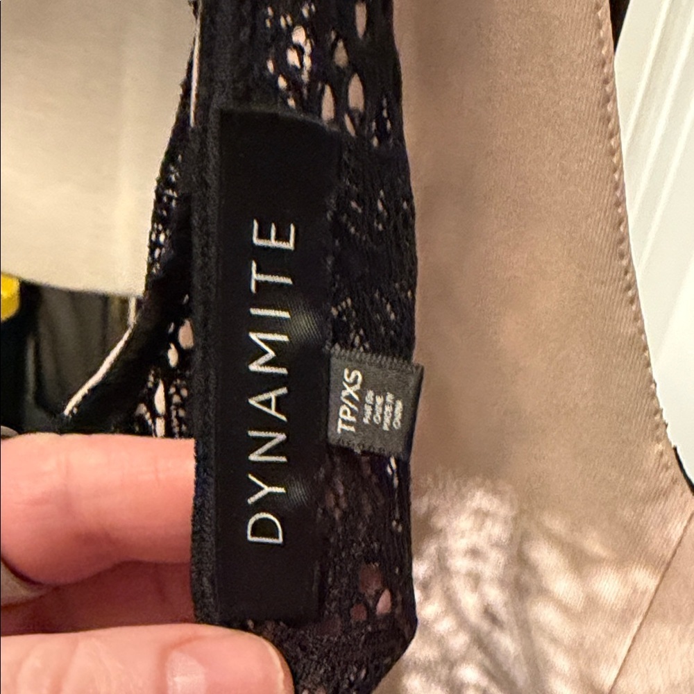 Dynamite Black Sheer Lace Backless Dress - Picture 6 of 9